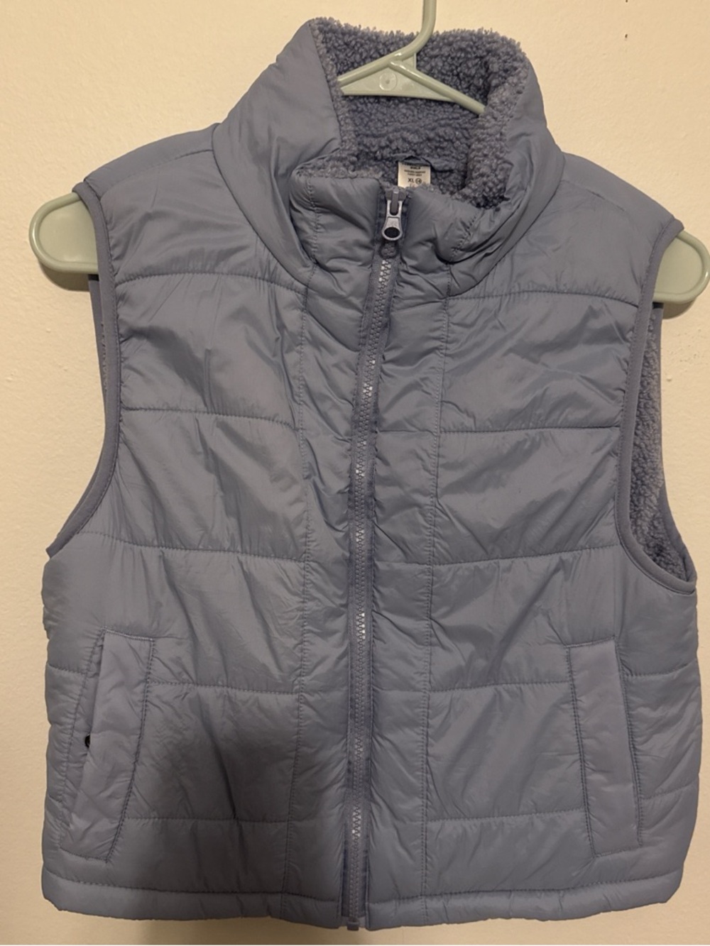 Yogalicious Light Blue Quilted Fleece-Lined Kids Vest